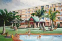 South African Artist Erna Louw - ATKV Natalia Resort - Oil on Canvas